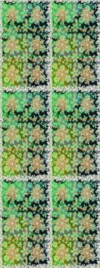 Raster golden seamless pattern. Seamless golden textured curls. Golden elements in oriental style arabesques. Seamless pattern on green colors.