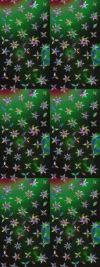 Güzel, parlak, pürüzsüz kumaş, tuval. Desen, çizim, çiçek sınırı. Kıvırcık, parlak örgü. Eski moda arka plan. Çiçek çelengi. Raster illüstrasyonu.