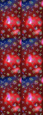 Küçük çiçekteki sevimli çiçek deseni. Kırmızı ve kahverengi renkte çiçekler.