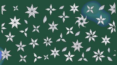 Yeşil ve nötr renklerde çiçekler. Küçük çiçekte sevimli çiçek deseni var..