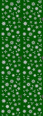 Cute floral elements. Sketch. Flowers on green and neutral colors. Raster illustration.