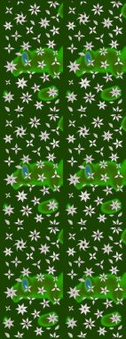 Tomurcukları papatya çiçekleri olan sevimli bir çiçek deseni. Raster illüstrasyonu. Eski usul. Kumaş, tekstil, duvar kağıdı baskısı için. Eskiz geçmişi. Miles Fleur, dandik süs.