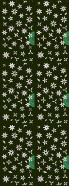 Çiçekli çiçek deseni, suluboya. Düz Çiçek Elementleri Tasarım Raster illüstrasyonu. Gri ve nötr renkte çiçekler. Renkli Bahar Teması çizim kalıbı.