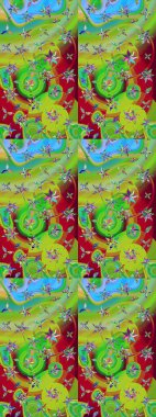 Çiçek desenli eskiz. Yeşil ve kırmızı renkte çiçekler. Tişört baskısı için çiçek boyama rasteriName.