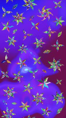 Raster illüstrasyonu. Suluboya çizim kalıbı. Dekorasyon ve tasarım için güzel bir desen. Çiçeğin suluboya çizimlerinin mükemmel deseni. Eski model. Moda yazdırma.