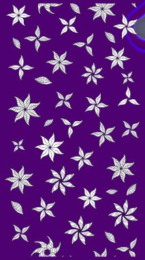 Raster illüstrasyonu. Şatafatlı bahar bahçesi dokusu. Mor renkli çiçek çizimi. Mor renkli çiçekler. Çiçek deseni.