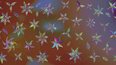 Sevgililer günü ve tebrik kartı konsepti için şık bir davetiye. Kahverengi renkte manzaralı çiçek deseni. Çiçek kompozisyonu, el boyası, hassas şablon. Üst görünüm, yumuşak biçim.