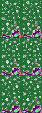 Halk tarzı. Moda baskıları için zarif bir şablon. Parlak renkli çiçekli ve yeşil yapraklı harika bir çiçek deseni. Modern çiçek arkaplanı.