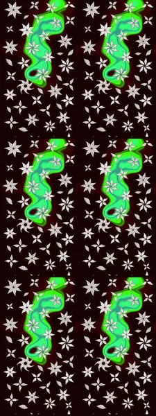 Düz Çiçek Elementleri Tasarımı. Renkli Bahar Teması eskiz kalıbı. Karalama çiçeği. Güzel kumaş deseni. Zentangle soyut çiçekleri. Raster illüstrasyonu.