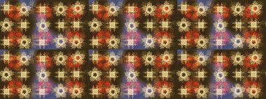 Sihirli kahverengi, bej ve gri tatil soyut arka plan yıldız ve düşen kar taneleri. Raster illüstrasyonu. Noel kahverengisi, bej rengi ve gri.