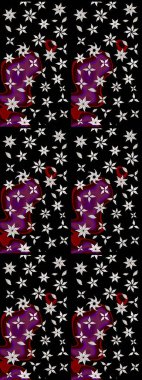 Renkli Bahar Teması eskiz kalıbı. Güzel kumaş deseni. Düz Çiçek Elementleri Tasarımı. Raster illüstrasyonunda çiçek deseni çizimi.