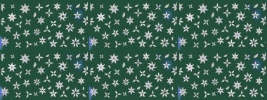 Raster illüstrasyonundaki çiçek desenli çizim. Yeşil ve nötr renkte çiçekler.