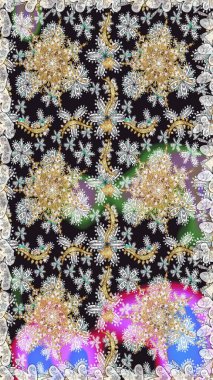 Geleneksel oryantasyon süsü. Klasik klasik klasik arka plan. Kusursuz klasik raster grisi ve altın desen.