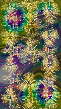 Weather illustration ice collection. Raster. Xmas frost snow flake isolated silhouette symbol. Winter christmas snow flat crystal element. Snowflake raster icon background green, brown and blue color.