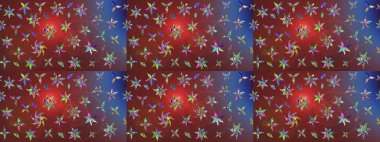 Kahverengi ve kırmızı renkte çiçekler. Elle boyanmış suluboya resim çizimi çiçekler ve bitkiler.