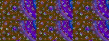 Raster illüstrasyonu. Küçük çiçekli şirin bir desen. Çiçek ve yapraklı çiçek deseni.