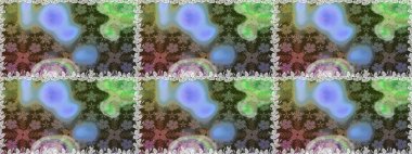 Çiçek buketleriyle klasik tarzda kusursuz desenler. Raster illüstrasyonu. Gri ve nötr renklerde.