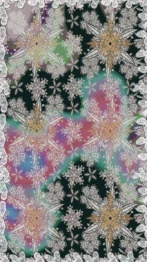 Düz Çiçek Elementleri Tasarımı. Güzel kumaş deseni. Renkli Bahar Temalı Kusursuz Arkaplan. Asya tekstil tarzında. Raster illüstrasyonu. Kusursuz çiçek deseni.