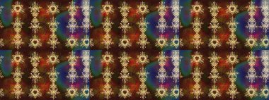 El çizimi, dövme stili karalama, kumaş tasarımı ve Raster illüstrasyonunda kartlar. Contour kahverengi, yeşil ve menekşe rengi kar taneleri sanat terapisi tarzı zen çizim için..