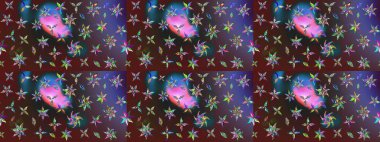 Küçük çaplı çiçeklerdeki basit şirin desenler. Tekstil veya kitap kapakları, imalat, duvar kağıtları, baskı, hediye paketi ve yapıştırma kitabı için çiçek eskizi geçmişi. Raster illüstrasyonu.