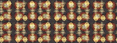 Kahverengi, gri ve sarı renkli kar taneleri. Raster Noel soyut renkli arka plan ve tatlı kar tanesi. Raster illüstrasyonu.