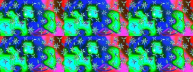 Renkli Bahar Teması eskiz kalıbı. Raster Şirin kumaş deseni. Düz Çiçek Elementleri Tasarımı. Eskiz klasiği.