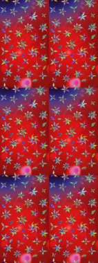 Düz Çiçek Elementleri Tasarımı. Çiçekli çizim şekli. Kırmızı ve mor renkte çiçekler. Renkli Bahar Teması çizim şablonu.