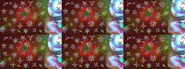 Elle boyanmış suluboya resim çizimleri, çiçekler ve bitkiler. Renkli çiçekler.