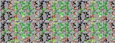 Tarafsız renklerde çiçekler. Raster illüstrasyonunda kusursuz çiçek deseni.