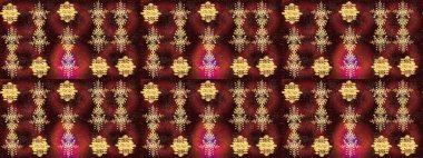 Renkli arka planda izole kar taneleri. Raster illüstrasyonu. Kar taneleri radyal kahverengi, kırmızı ve sarı renkler.