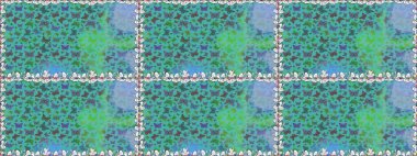 Raster Kelebekleri deseni. Mavi renkte bir resim. Güzel bir kumaş tasarımı. Soyut, kusursuz arkaplan.