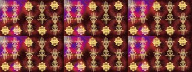 Renkler. Raster illüstrasyonu. Noel ve yeni yıl moda baskıları için tatil tasarımı. Kahverengi, kırmızı ve mor kar taneleri. Kar taneleri soyut arkaplan ile Noel sevimli arka plan.