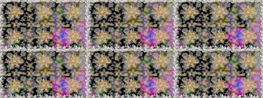 Gri renklerde, altın elementlerle kusursuz desen. Klasik klasik klasik arka plan. Klasik raster sarısı, kusursuz desen. Geleneksel oryantasyon süsü.