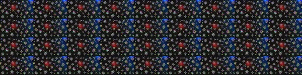 Tropik çiçek desenleri. Raster illüstrasyonu. Renkli çiçekler.