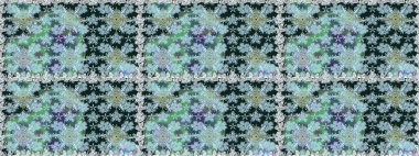 Raster illüstrasyonu. Çiçeklerle suluboya desenli çiçek deseni. Mavi ve nötr renklerde güzel tekstil.