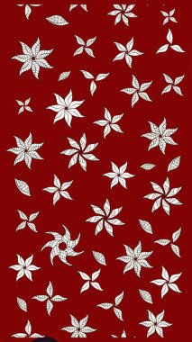 Vadinin çiçekleri kırmızı ve nötr renklerde. Raster çiçek desenleri çiziyor..