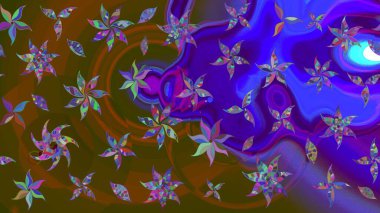 Sabıka fotoğraflarında, bebek kıyafetlerinde, duvar kâğıtlarında, paket kutularında falan kullanılabilir. Zarif, parlak ve eskiz kahverengi ve mor çiçek desenli tasarım.