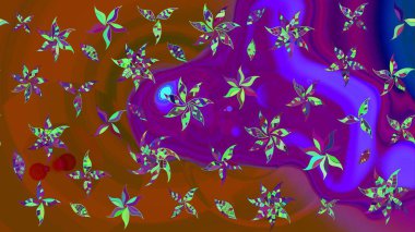 Yatak çarşafları, ceket, paket tasarımı, kumaş ve moda kavramları için tekstil baskısı. Eskiz modeli etnik tasarım. Çiçekleri, deniz kabukları, mandalaları ve suluboya efektleri olan deniz altyapısı.