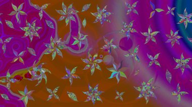 Folk style. Amazing sketch floral pattern with bright colorful flowers and leaves on a purple and brown colors. The elegant the template for fashion prints. Modern floral background.