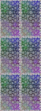 Renkli Yaz Temalı Kusursuz Arkaplan. Düz Çiçek Elementleri Tasarımı. Gri renkli çiçekler. Raster illüstrasyonunda kusursuz çiçek deseni.