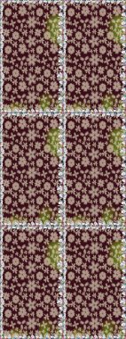 Etnik Mandala havlusu. Tebrik kartı geçmişi, boyama kitabı, arkaplan ve tekstil için kullanılabilir. Sınır Kızılderili çiçekli paisley patten. Raster Henna tarzı. Kusursuz süs izi..