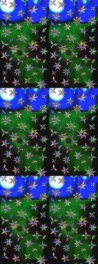 Raster illüstrasyonu. Robot resim. Küçük çiçekte sevimli çiçek deseni var..