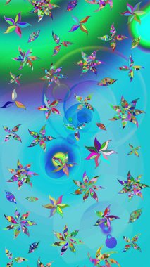 Raster illüstrasyonu. Güzel kumaş deseni. Hoş bir çiçek geçmişi var. Küçük çiçekte çizim deseni.