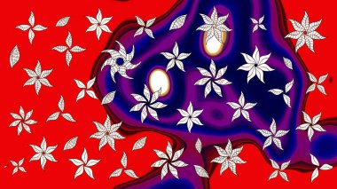 Renkli Bahar Teması eskiz kalıbı. Çiçek deseni. Raster güzel kumaş deseni çiziyor. Düz Çiçek Elementleri Tasarımı.