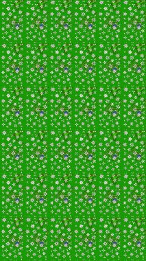 Küçük çiçekteki sevimli çiçek deseni. Robot resim. Raster illüstrasyonu.