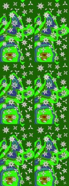 Nice pattern in the small flower. Raster pattern. Floral background. -green and neutral flowers. Floral collage. Nature. Flower composition.