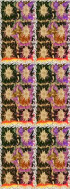 Kusursuz raster arka plan. Çiçek deseni. Duvar kâğıdı barok, İspanyol kumaşı. Kahverengi ve bej renklerde altın elementler. Şekil grafik deseni.