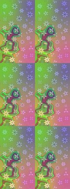 Watercolor, hand drawn. Sketch background pattern. Flowers of the valley on green and neutral colors. Raster - stock.