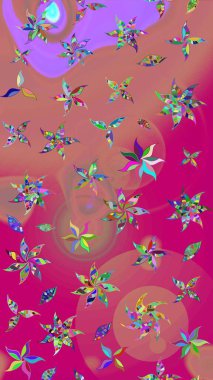 Ultraviyole kumaş deseni. Çizim kalıbı. Organik motif arka planı. Raster illüstrasyonu.