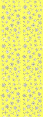 Sarı renkli çiçekler. Renkli Bahar temalı eskiz kalıbı. Düz Çiçek Elementleri Tasarım Raster illüstrasyonu. Çiçekli çiçek deseni, suluboya..